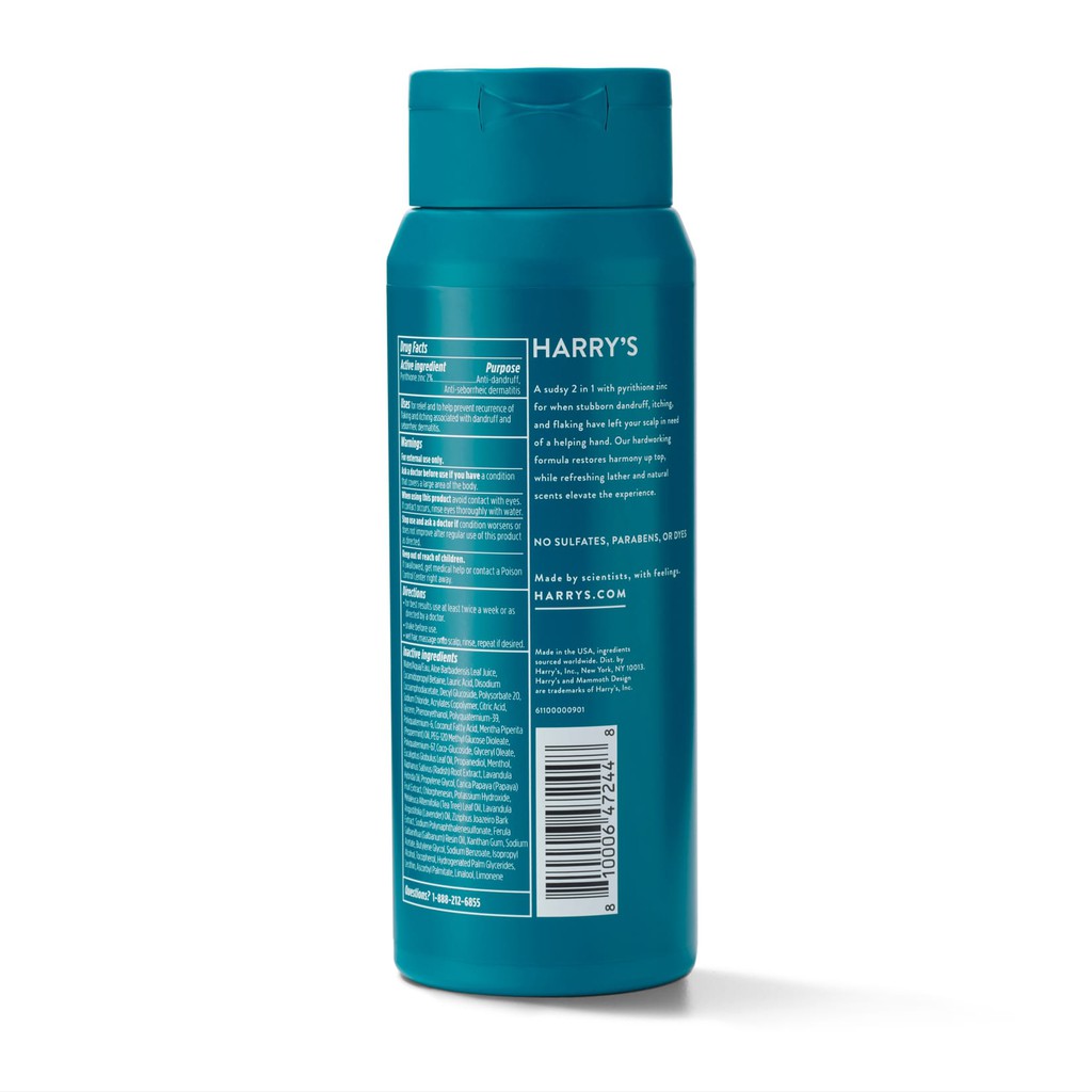 Dầu Gội Đầu Chuyên Gàu Cực Mạnh 2 In 1 Harry's 414ML