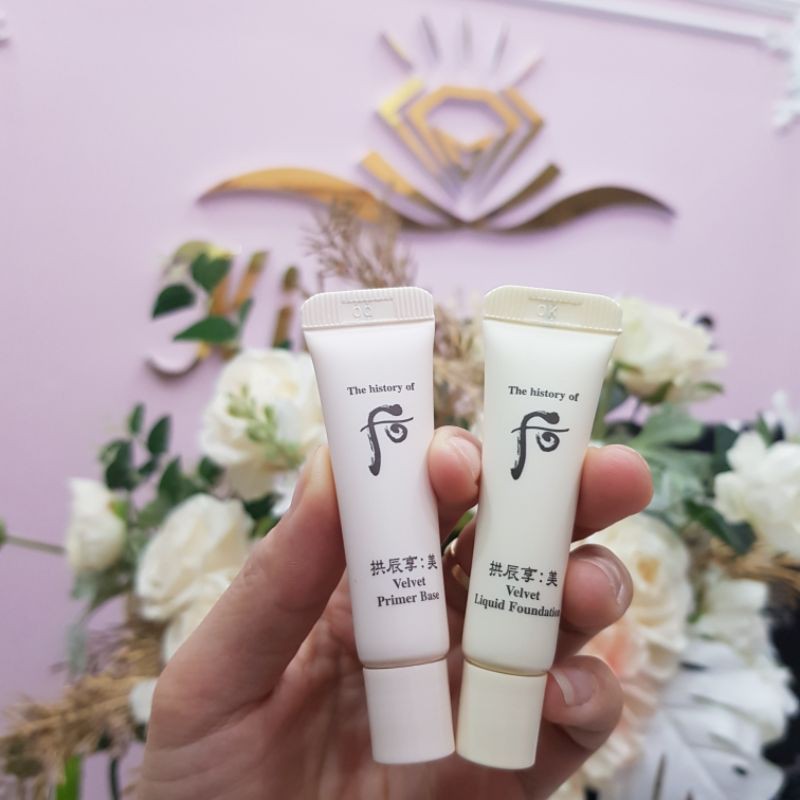 Phấn phủ Whoo trắng mỏng mịn che khuyết điểm tốt, kiềm dầu nâng tone tự nhiên Whoo Velvet powder Pact Spf 30 pa++