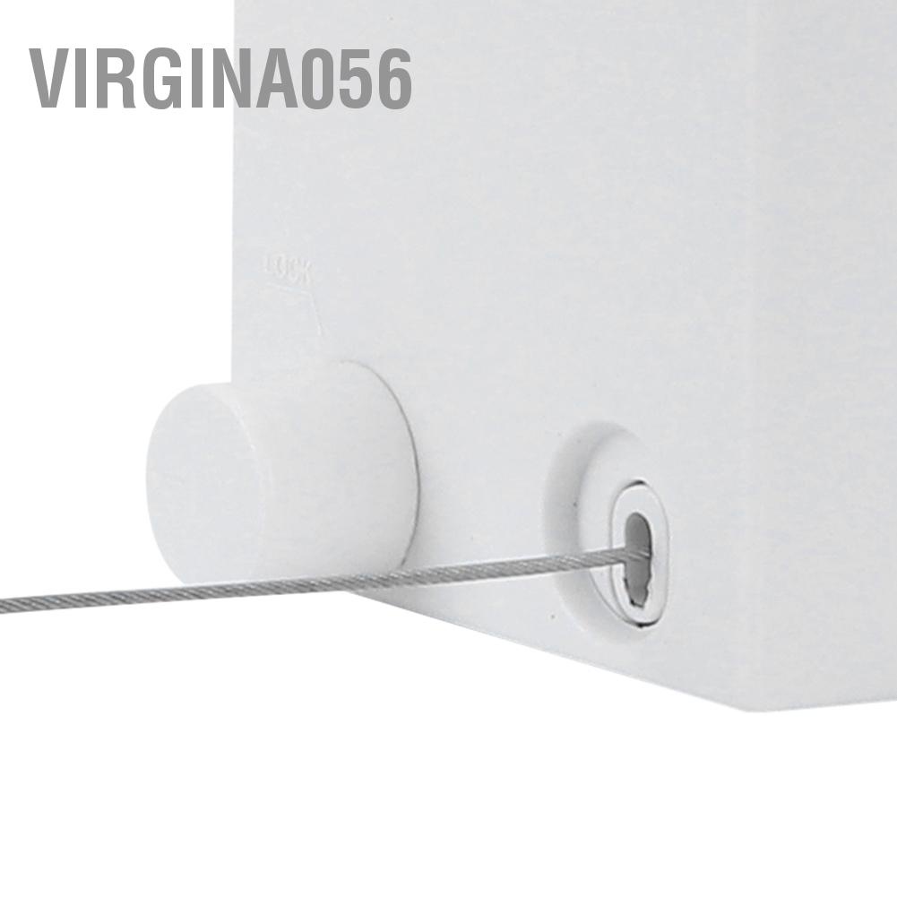 Virgina056 Kính thiên văn có thể điều chỉnh dây phơi quần áo treo tường Dây bằng thép không gỉ cho đồ giặt trong phòng tắm