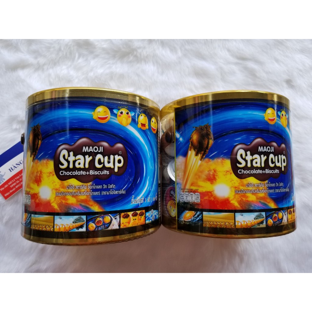 Bánh Maoji Star Cup Thái Lan 600g (Bánh Starcup Hộp 100 cái)