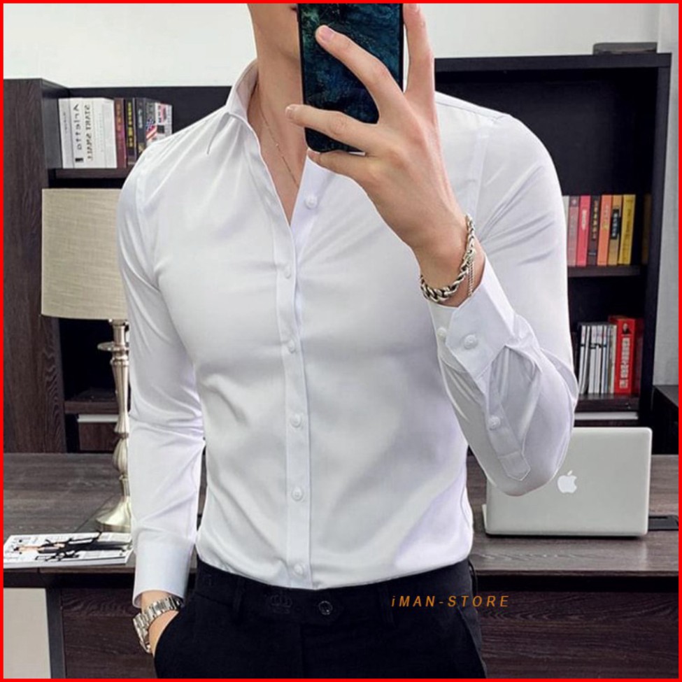 Áo Sơ Mi Nam Dài Tay Công Sở, Áo Sơ Mi Nam Hàn Quốc Vải Lụa Cao Cấp Mềm Mịn Thoáng Mát VNXK Kool Man