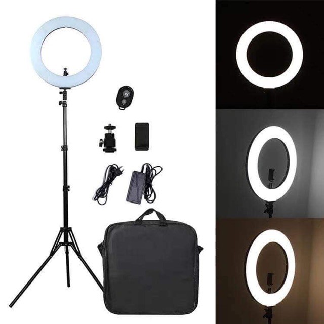 Đèn LEDRING Live stream size 45cm LIVESTREAM hỗ trợ bán hàng,spa làm đẹp,make up,phun xăm