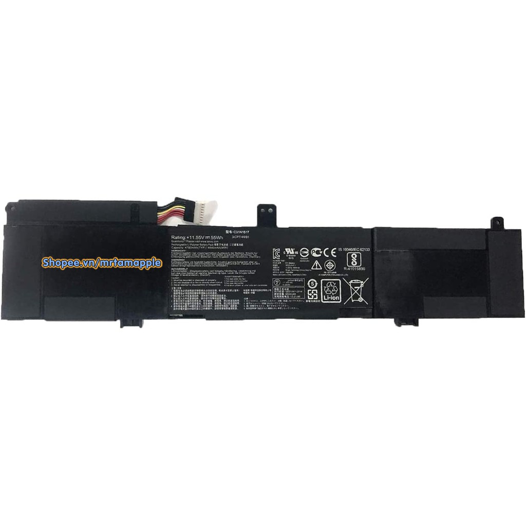 (BATTERY) PIN LAPTOP ASUS TP301 (C31N1517) (ZIN) - 6 CELL - VivoBook Flip TP301 TP301U TP301UA TP301UJ