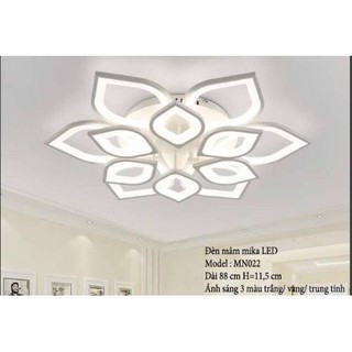 Đèn led mâm ốp trần hình hoa sen trang trí nhà ở trong phòng khách, phòng ngủ 12 cánh, Đèn ốp trần trang trí 6+6 cánh