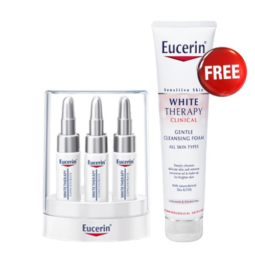 Tinh chất dưỡng trắng da giảm thâm nám Eucerin White Therapy 5ml x 6 ống (69643) tặng SRM tạo bọt tr