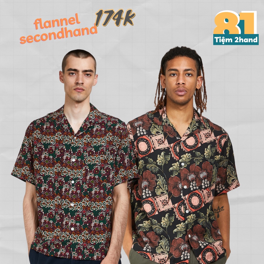 Sơ Mi Hawaii , Sơ Mi Họa Tiết 2hand Unisex Nam Nữ Đi Biển Hoa Nhóm Lá Kiểu Họa Tiết Nhiệt Đới Big Size Tay Ngắn Siêu Đẹp