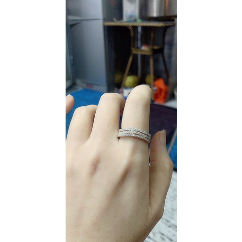 Nhẫn nhiều kiểu trắng xanh dương bạc chuẩn NGỌC MẬU
