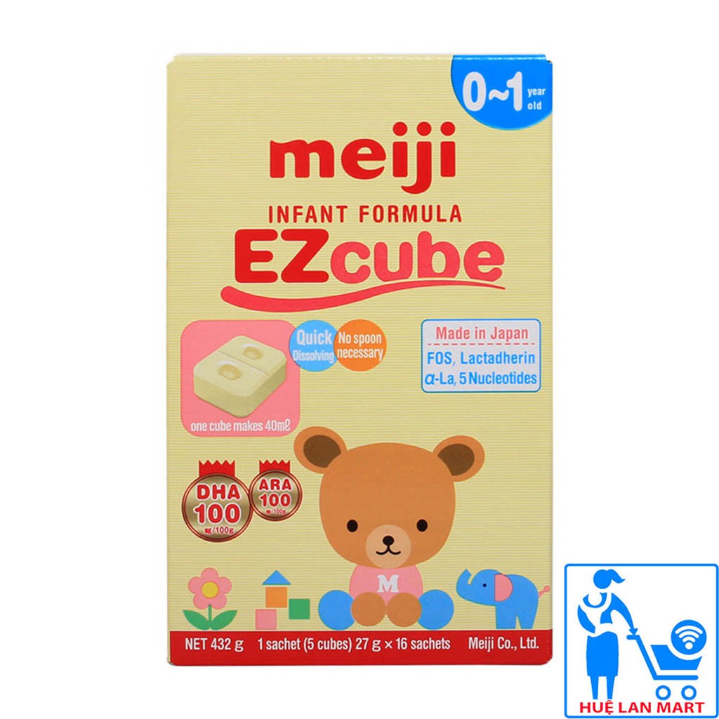 Sữa Meiji Thanh 0-1 Infant Formula EZcube Hộp 432g