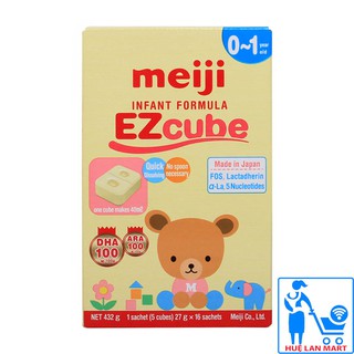 [CHÍNH HÃNG] Sữa Meiji Thanh 0-1 Infant Formula EZcube Hộp 432g