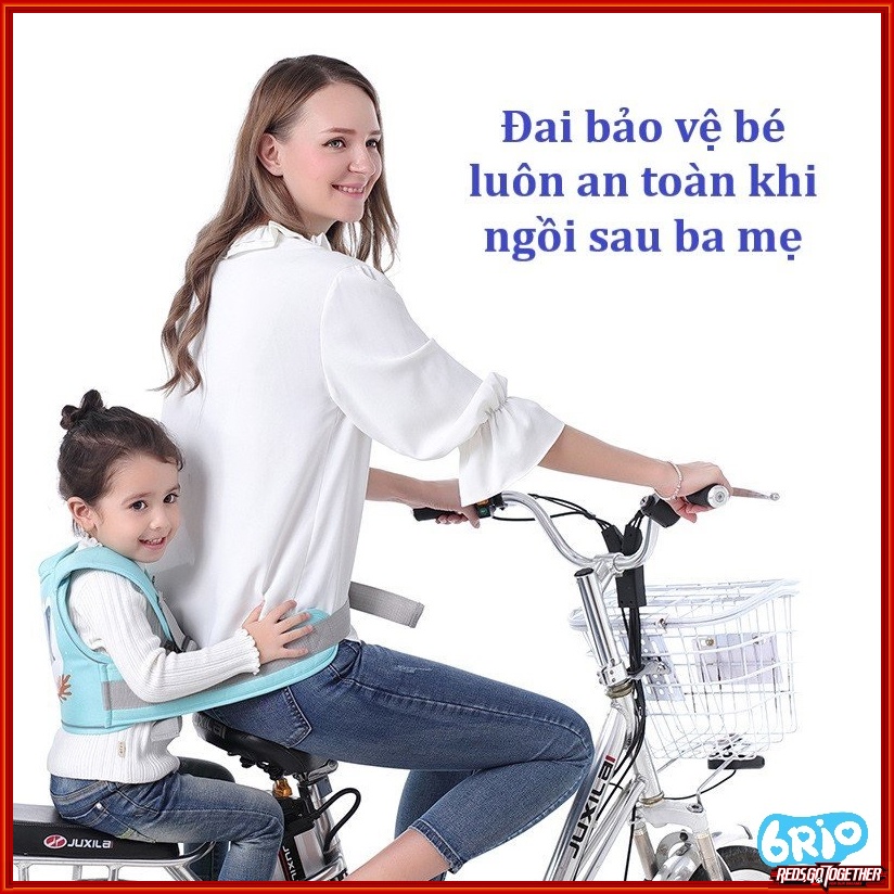 Đai dịu đi xe máy an toàn cho bé từ 1-12 tuổi - Có sợi phản quang khi đi ban đêm