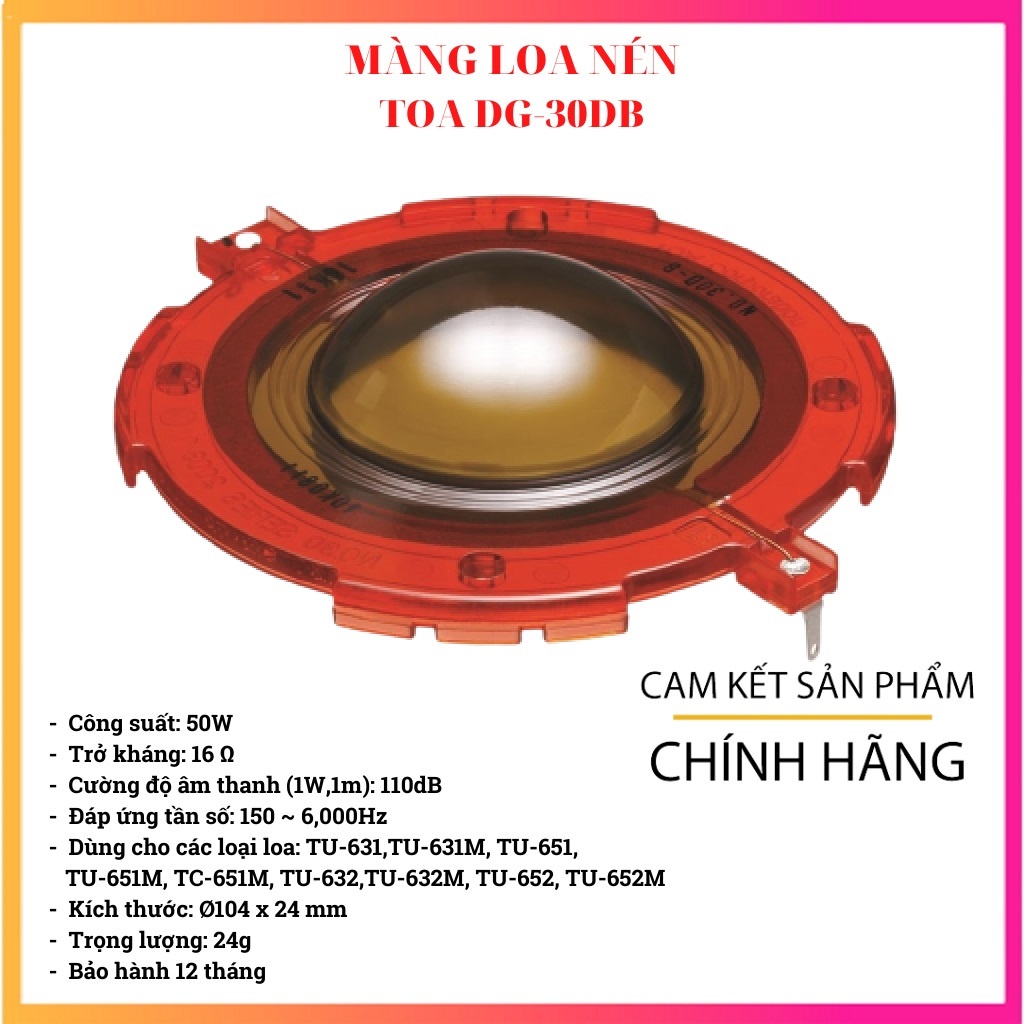 Màng loa nén 50W  TOA DG-30DB