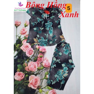 (Hỏa Tốc) Size 5 (75-85kg) TRUNG NIÊN lửng lỡ Tay Búp Đồ bộ mặc nhà BIG SIZE TOLE TÔN LANH NHUNG MỊN ĐẸP ShopThanhThanh