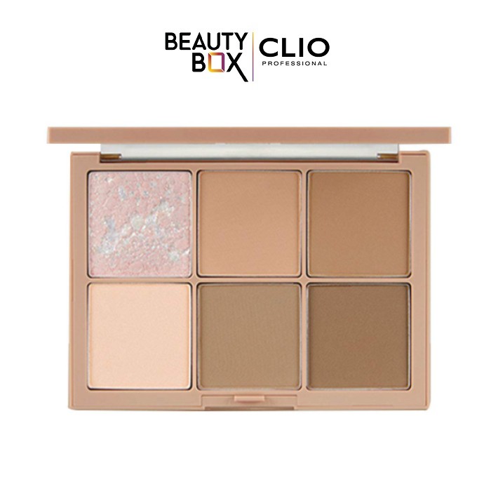 Bảng Phấn Tạo Khối CLIO PRO CONTOUR PALETTE 01 MUTE HAZEL (3.3gx6)(01/09/2023)