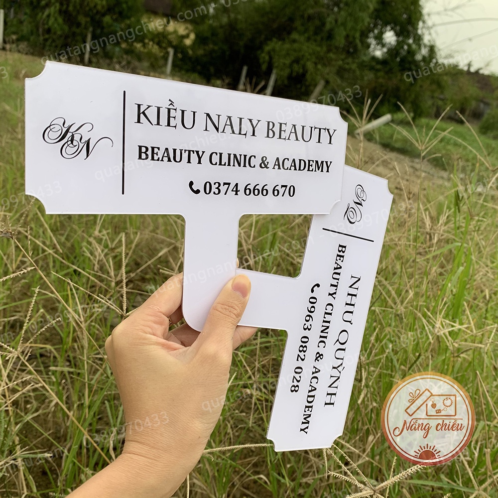 Hastag cầm tay cho tiệm thẩm mỹ viện  , beauty clinic &amp; acadeny, đạo cụ check in, chụp ảnh sản phẩm