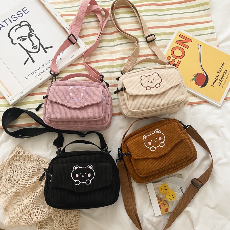 ENVIROSAX Túi đeo chéo vải canvas dễ thương cho nữ