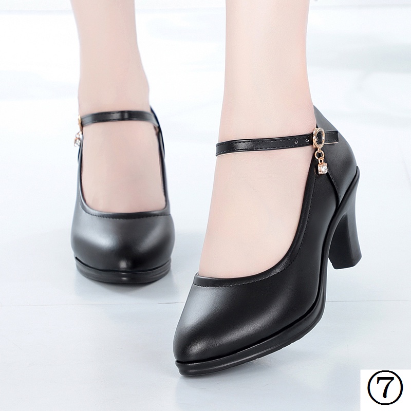 Giày Cao Gót Da Mềm Thoải Mái Thời Trang Công Sở Cho Nữ