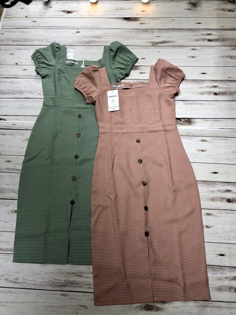 VÁy vintage cổ chữ u tay bồng | BigBuy360 - bigbuy360.vn