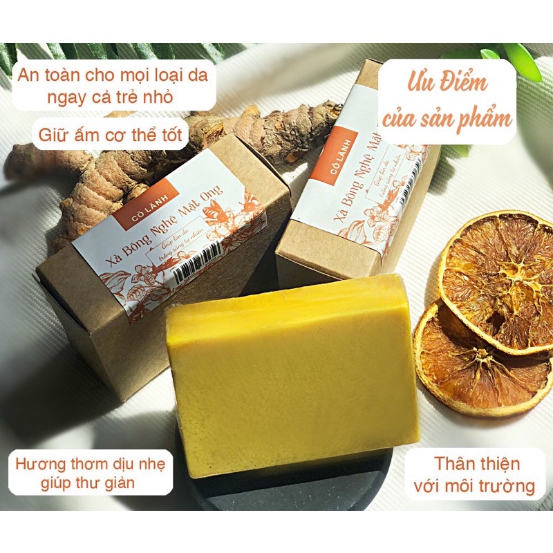 Xà bông nghệ mật ong Cỏ Lành 100G - Giúp da sạch sâu, trắng sáng hồng hào