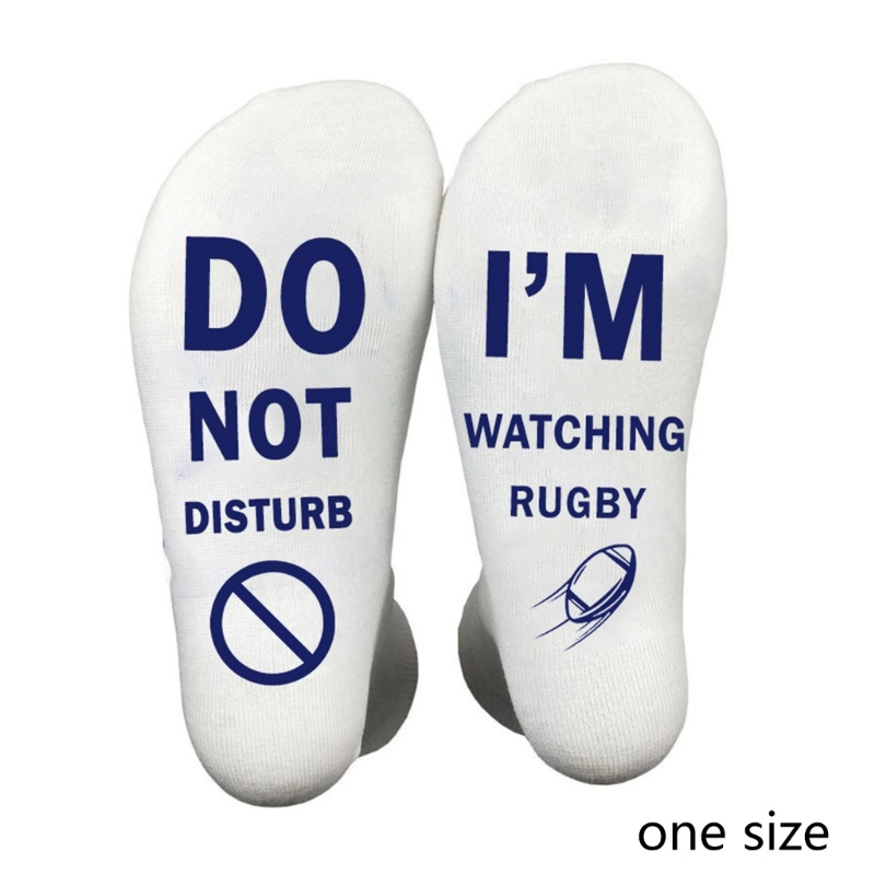 Youyo Vớ Cotton Thể Thao Unisex In Chữ Do Not Disturb I Watching Rugby Mới Lạ Dành Cho Người Chơi Thể Thao Đội Lo