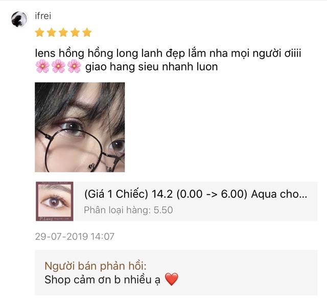 Lens Mắt , Kính Áp Tròng AQUA CHOCO PINK Có Độ Cận và Không Độ , DIA 14.2 , Dành Cho Mắt Nhạy Cảm Giá Sale