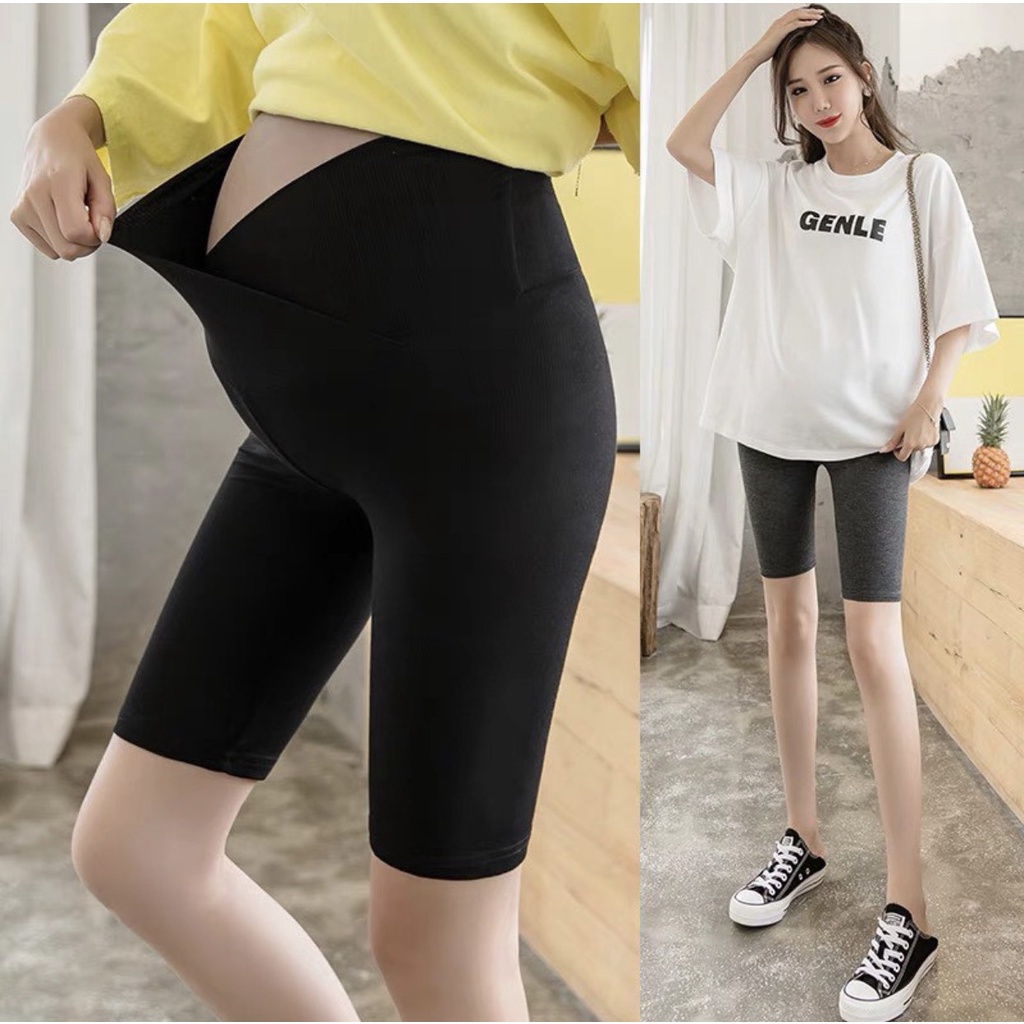 Quần Bầu Legging Đùi Lửng Cạp Chéo,Co Giãn Dáng Ôm A041 Lin Store66