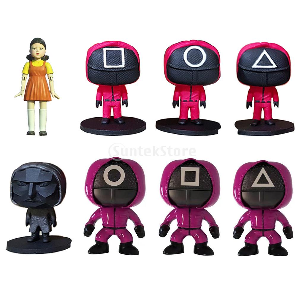 Squid Game Mô hình con mực bằng nhựa resin thủ công dùng trang trí