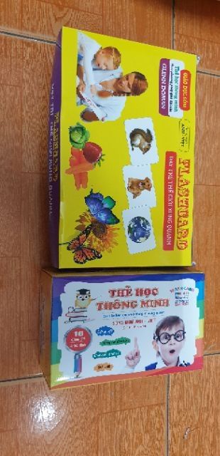 [ thẻ to ] bộ thẻ học thông minh loại to Bibo song ngữ anh việt