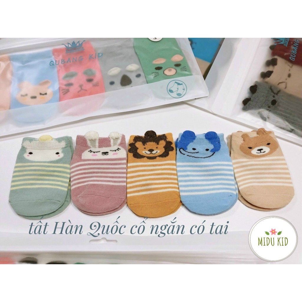 Tất, Vớ Giữ Ấm,Chống Trơn Trượt Cho Bé Hoạ Tiết Hình Thú Có Tai Ngộ Nghĩnh Bé Sơ Sinh Đến 4 Tuổi Đều Đi Được