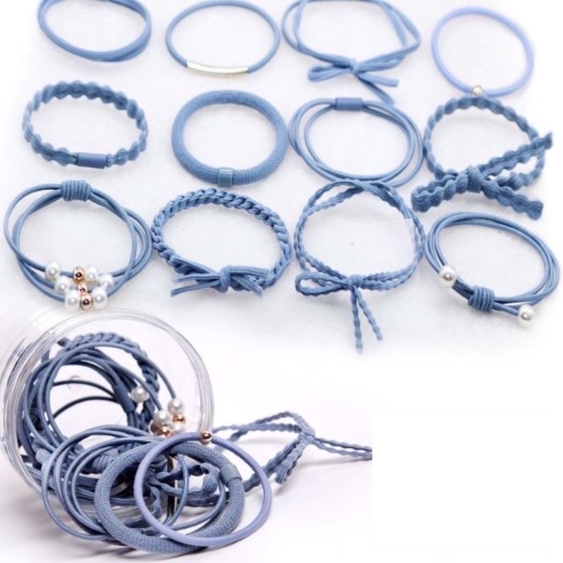 Hộp dây buộc tóc 12 chi tiết