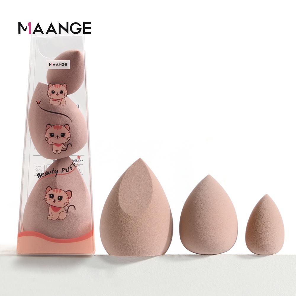 Set 3 Mút Trang điểm MAANGE Dùng Tán Kem Nền Hoặc Đánh Nền