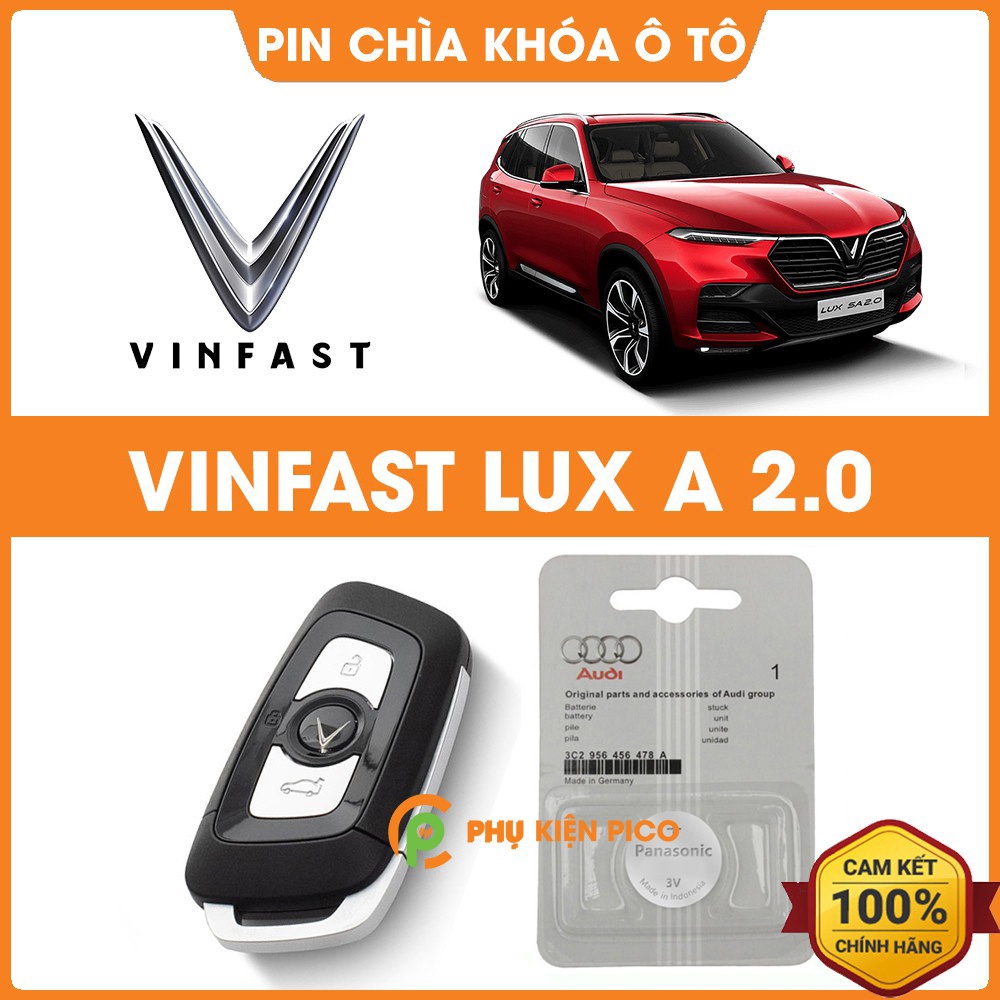 Pin chìa khóa ô tô Vinfast LUX A 2.0 chính hãng Vinfast sản xuất tại Indonesia 3V Panasonic