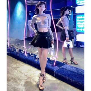 Áo croptop thun nữ Onism Kiko top màu xám nhạt - Croptop minidrop22 ONISM