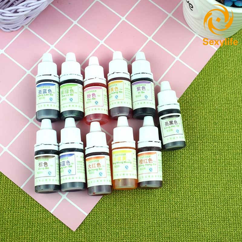 Bộ màu nhựa resin làm slime đồ chơi DIY tiện dụng