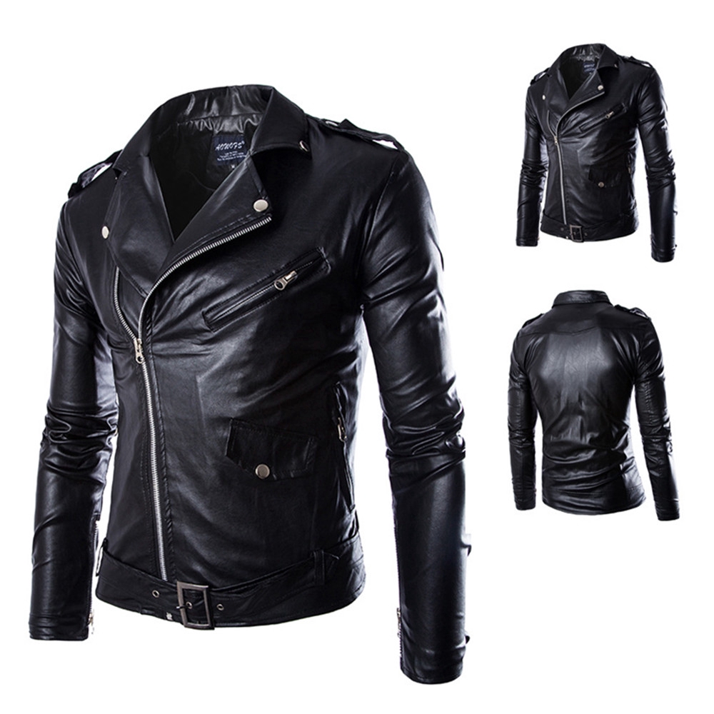 Áo khoác giả da phong cách dành cho nam Leather