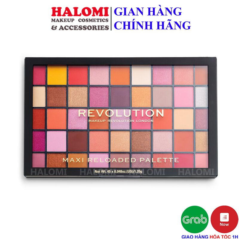 Bảng Phấn Mắt Revolution Maxi 45 ô màu chuẩn makeup chính hãng HALOMI