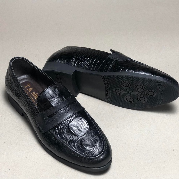 Giày lười da nam công kiểu dáng  Penny Loafer bh 1 năm - Mã T04