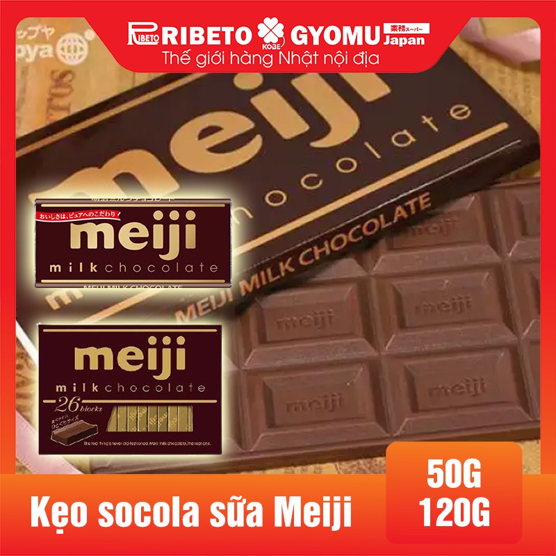 Kẹo socola sữa Meiji 50g, 120g - Milk Chocolate Meiji - Hàng Nhật nội địa