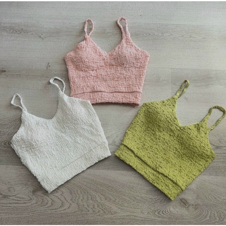 Áo 2 dây croptop chất vải Sốp dày dặn co giãn tốt Cam Kết Hàng Y Hình Chính Chủ