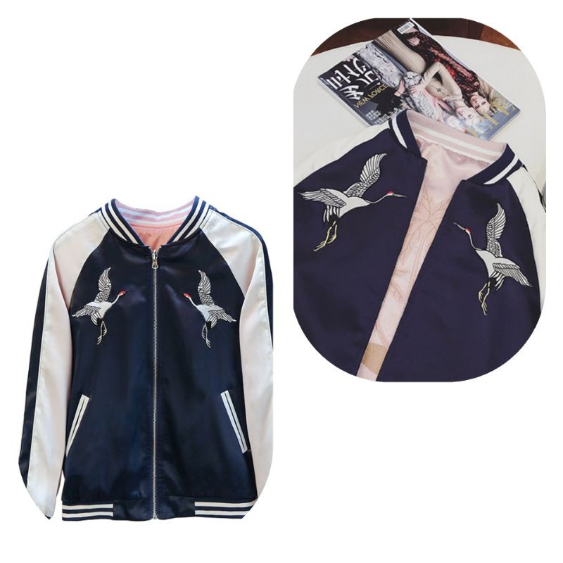 [ ODER ] ÁO KHOÁC BOMBER 2 MẶT THÊU CÂY DỪA SUKAJAN JACKET | BigBuy360 - bigbuy360.vn