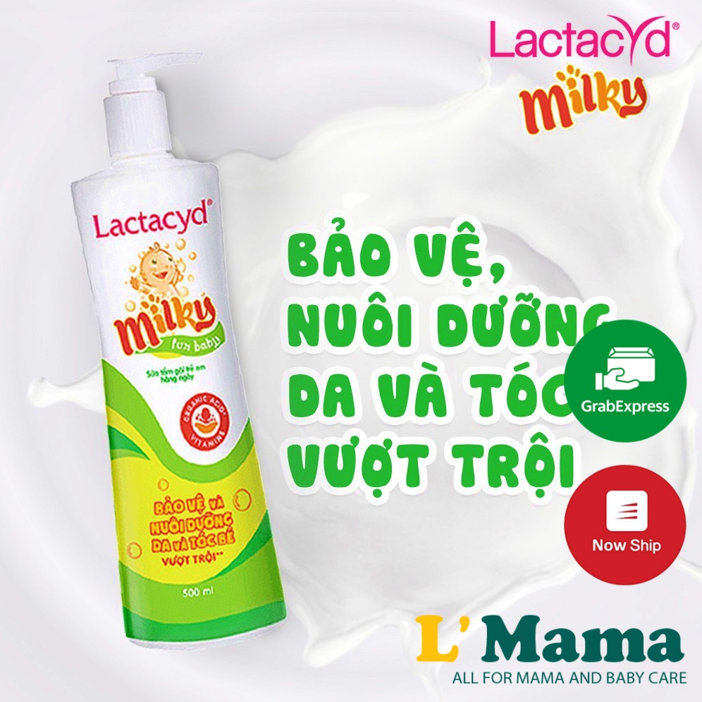 Sữa Tắm Gội Trẻ Em Lactacyd Milky Chính Hãng Bảo Vệ, Nuôi Dưỡng Da và Tóc Bé Dung Tích 250ml139000