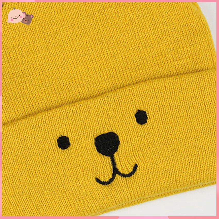 Mũ beanie dày giữ ấm họa tiết đáng yêu cho bé từ 0 - 3 tuổi