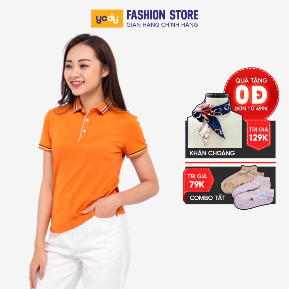 SALE Áo polo nữ coolmax YODY cao cấp áo phông tay ngắn có cổ yody fashion APN3724 Xịn