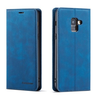 Ốp lưng da nắp gập cho điện thoại Samsung Galaxy A8 2018