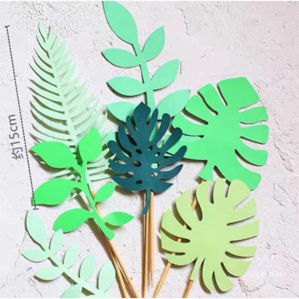 phụ kiện bánh [FREESHIP❤️] set 7 lá cây giấy đẹp