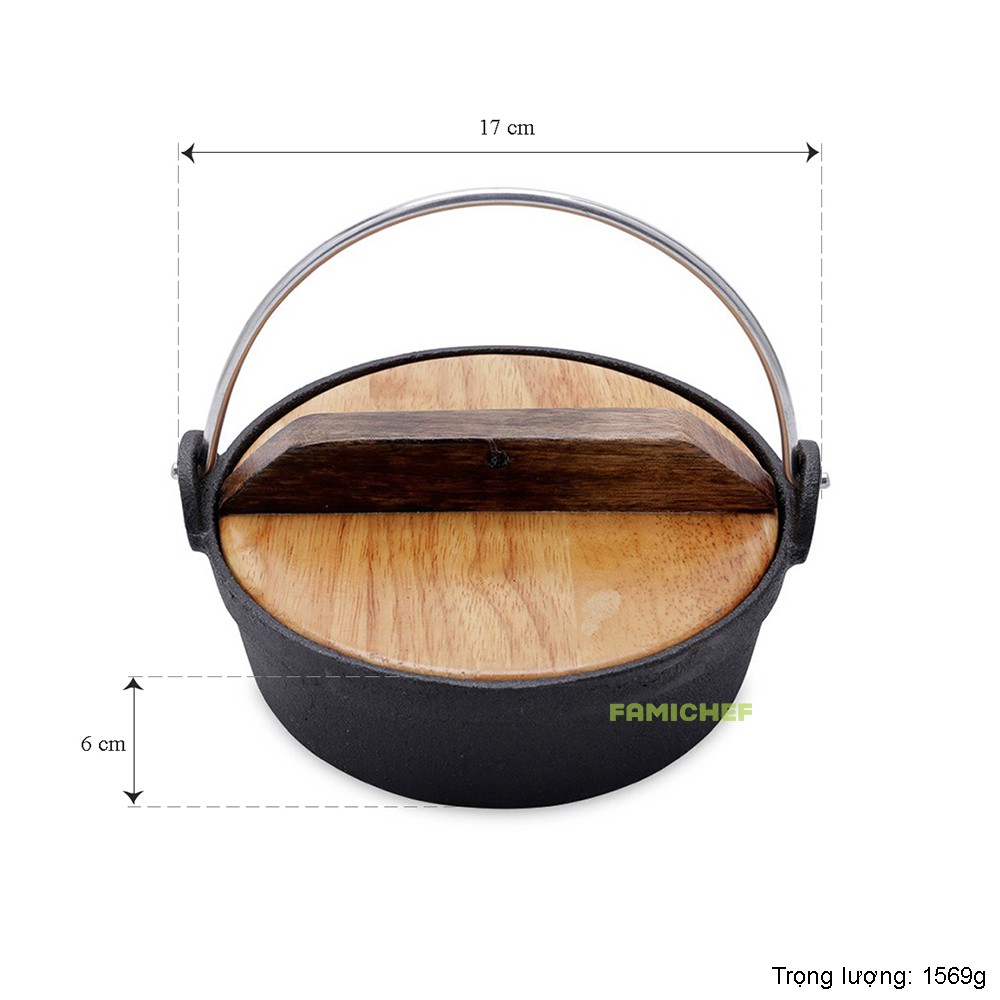 Nồi gang chống dính Dragon D018