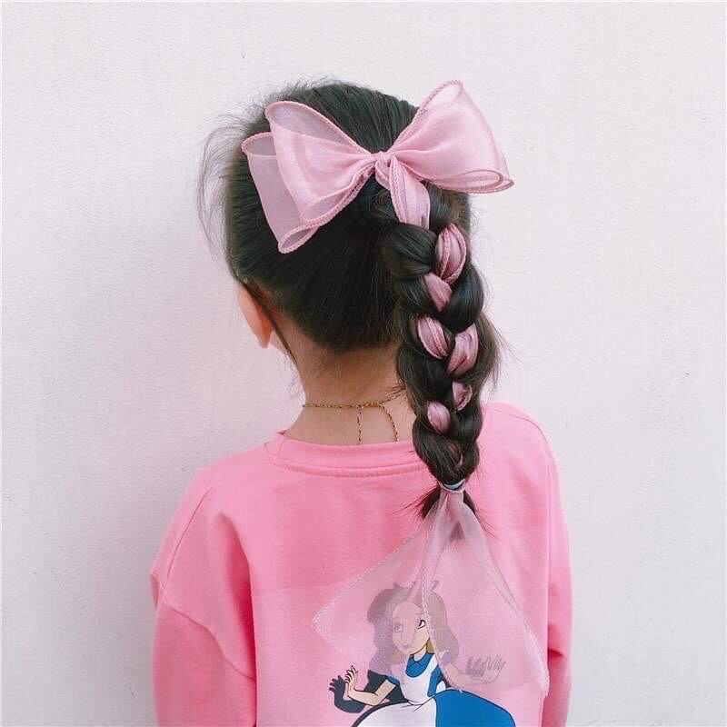 Kẹp nơ voan cho bé gái