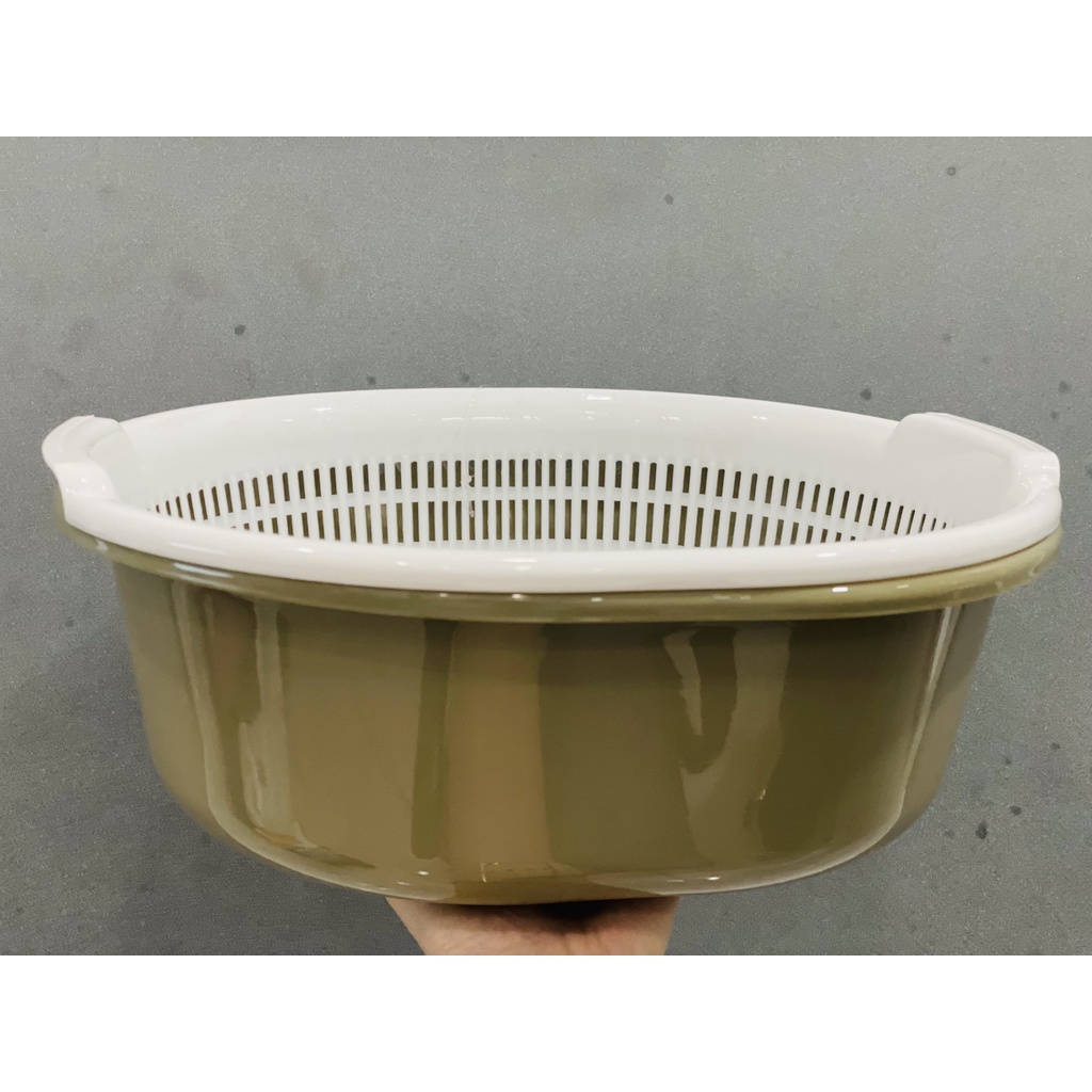 Bộ rỗ thau Oval TỰ LẬP TL380 - 33x29X12.5CM
