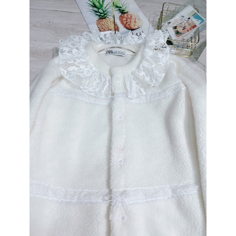 Bộ đồ mặc nhà thu đông nữ, bộ ngủ nữ lông phối viền màu trắng hot hot | BigBuy360 - bigbuy360.vn