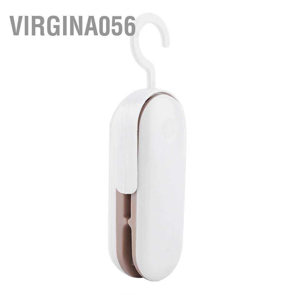 Virgina056 Mini Handheld Heat Sealer Plastic Bag Airtight Food Storage Battery Excluded