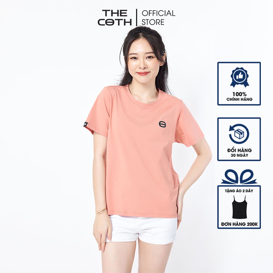 Áo Thun Nữ Đẹp Cao Cấp cổ tròn chất  Cotton Hàng Hiệu chất Cotton mặc thoáng mát thương hiệu THE COTH AT1F1006